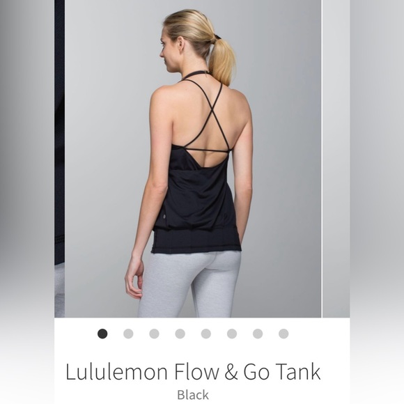 Lululemon Flow And Go Tank Top Size 4 Turquoise Orange Open Strappy Back - Picture 6 of 6